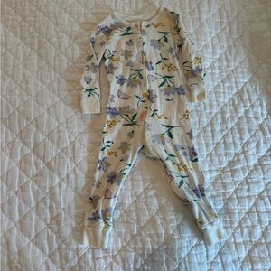 Old Navy Floral Baby Outfit - Cream, Green, Yellow